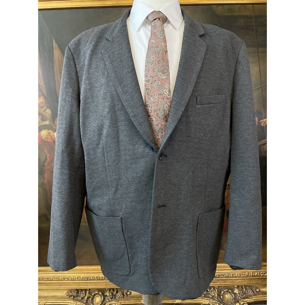 PAIGE XXL DAX Classic Sport Coat Iced Black Heather Surgeon's Cuff‎ MB30374-7013